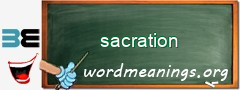 WordMeaning blackboard for sacration